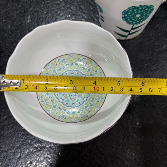 SOUP/CEREAL BOWL 222 FIFTH LYRIA TEAL PRETTY - Picture 4 of 4